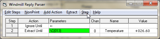 Extracting temperature data