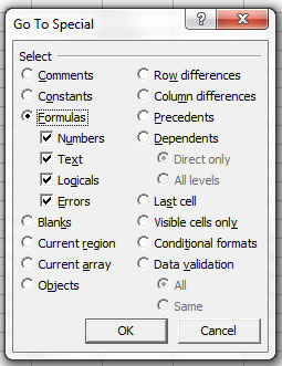 Excel go to box