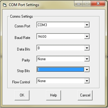 com port settings